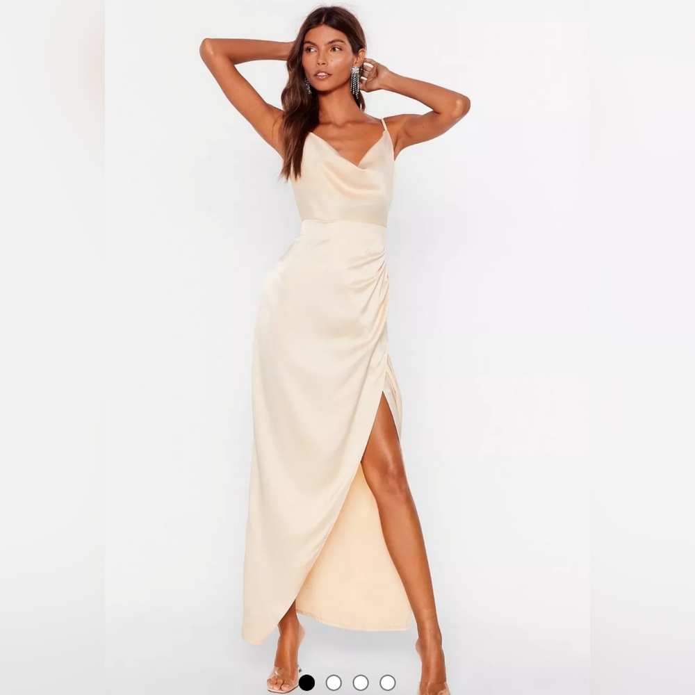 Nasty Gal Satin Midi Dress
